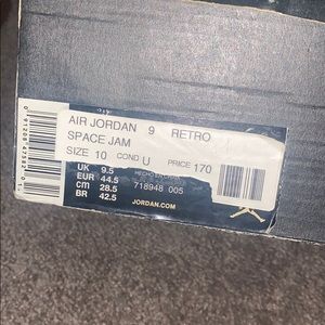 Air Jordan space jam retro 9’s